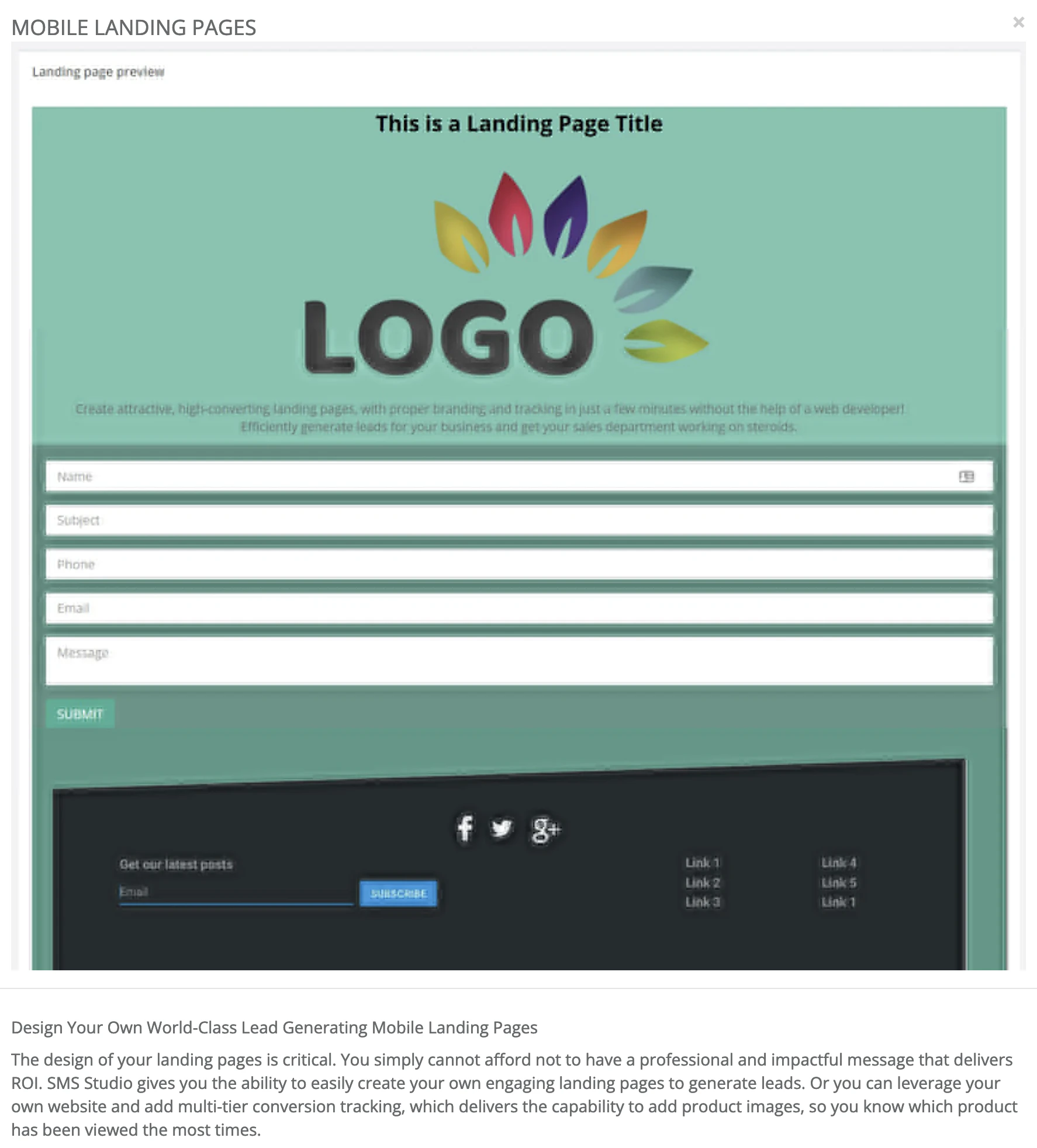 screenshot of SMS Studio